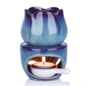 113c33cb-9154-458a-97e0-1222aeceaa04.jpg A Set of Ceramic Oil Diffusers Shaped Like Tulips, Suitable for Candles And Tealights