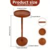 1725359109864-80b8bbc820cd4985a47b8abfe1151167-goods.jpeg Sturdy Wooden Pedestal Table - Weighted Base to Prevent Tipping & Slot for Phone - Small Round End Table Ideal for Limited Spaces (23.8×55Cm)