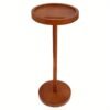 1725359123395-0b186081ba524d3ca6e1392129448637-goods.jpeg Sturdy Wooden Pedestal Table - Weighted Base to Prevent Tipping & Slot for Phone - Small Round End Table Ideal for Limited Spaces (23.8×55Cm)