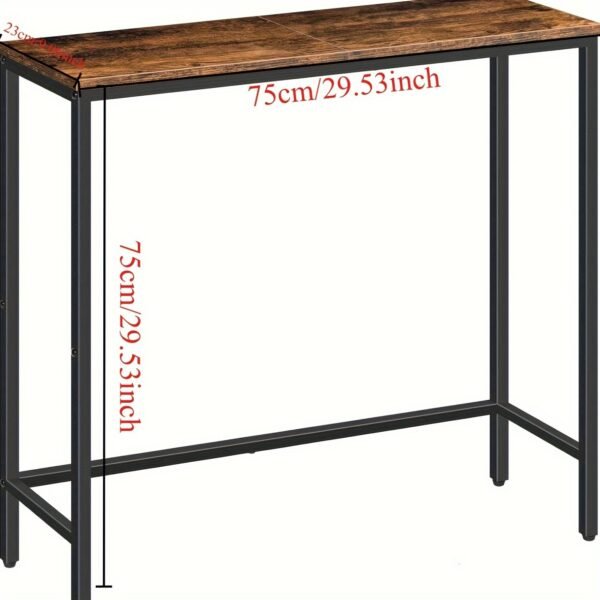 188b58b9c47cd2643e4c22f23b956d4b_1749215452217.jpg American Retro Corner Storage Display Table and Dark Brown Metal Frame with Engineered Wood Top