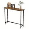 3238d009-99c3-4e58-8206-2820efc550a9.jpg American Retro Corner Storage Display Table and Dark Brown Metal Frame with Engineered Wood Top