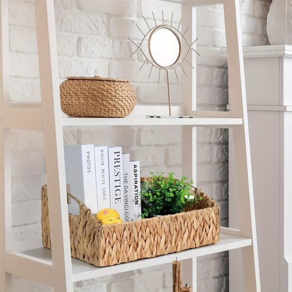 3683d1a9-118c-4667-ae1e-3db7a6b2cf29.jpg Set of 3 Handwoven Water Hyacinth Storage Baskets with Built-In Handles - Versatile Wicker Organizer for Shelves, Bedroom, Bathroom, Laundry Room & Kitchen, Storage Bins for Home Organization