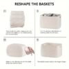49beb3bb-0074-4d1e-b9e6-d54414b0903b.jpg 1pc Storage Basket, Woven Storage Basket, Cotton Rope Basket for Organizing, Shelf Decoration Basket, Book Basket, Towel Basket, Living Room Storage Box, Shelf Baskets