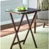 Folding TV Tray Table, Indoor Individual Table, Portable Rectangular Folding Table