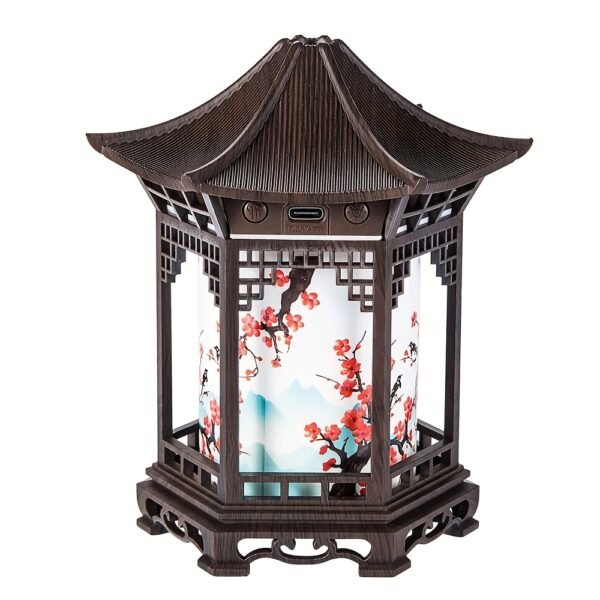 76c8b6c0-1d3a-49af-b4d9-c4e8a1c5e3be.jpg USB-Powered Chinese-Style Pavilion Humidifier & Aroma Diffuser with Night Light - Quiet Two-in-One Machine, Top-Fill Tank, Low Voltage Operation for Bedroom