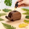 Wooden Elephant Essential Oil Diffuser - Portable Indoor/Car Fragrance with Long-Lasting Scent, Natural Wood Design for Home & Vehicle Decor, Car Fragrance, Decorative Ornament, Elegant Craftsmanship
