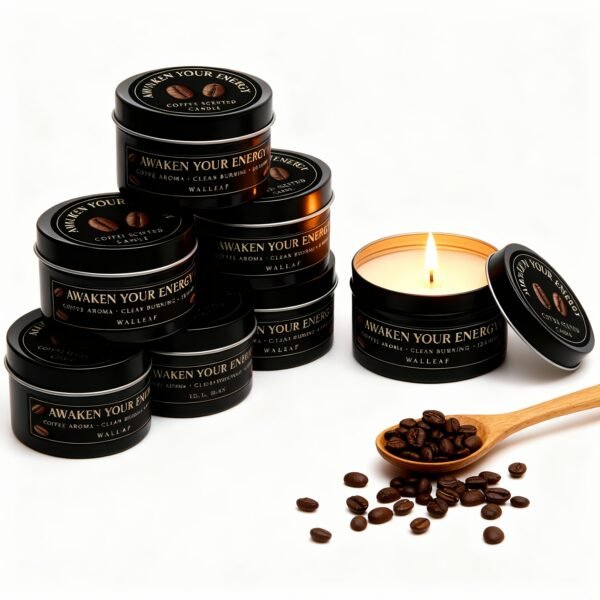 Coffee Scented Candle 1/4pcs · Soy Wax Jar Candle for Relaxing Home Ambiance · Single Candle with 12-Hour Long-Lasting Burn, Diffuses Warm Coffee Fragrance, Ideal for Yoga, Meditation, Bedroom and Living Room