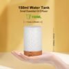 1pc Ultrasonic Humidifier with a 150Ml Capacity Featuring a Cracked Design, Small Aroma Diffuser Available in White, Light Wood Grain, And Dark Wood Grain Colors