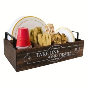 Elegant Wooden Storage Organizer with Compartments