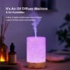 1pc Ultrasonic Humidifier with a 150Ml Capacity Featuring a Cracked Design, Small Aroma Diffuser Available in White, Light Wood Grain, And Dark Wood Grain Colors