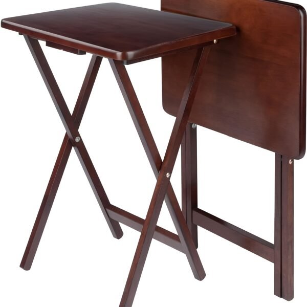 Folding TV Tray Table, Indoor Individual Table, Portable Rectangular Folding Table
