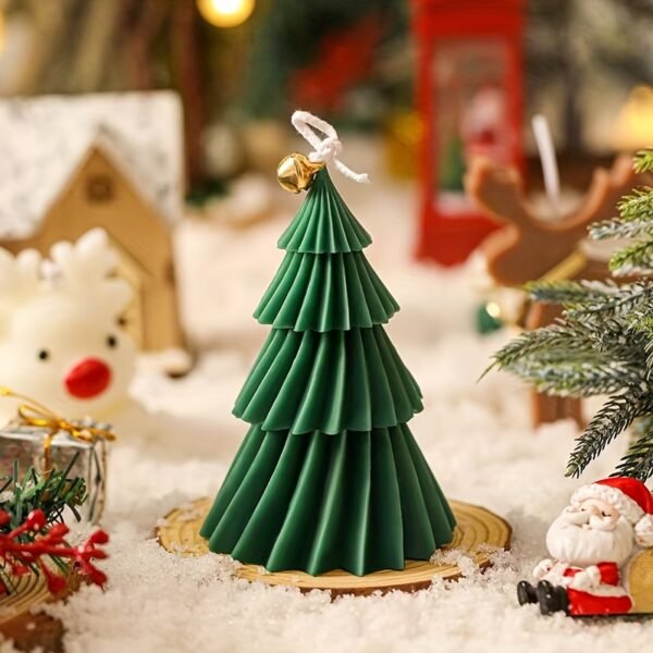 b7fb1ba6-3755-4cb6-9926-15fa14c087e0.jpg 1pc Christmas Tree Shaped Scented Candle, Home Decor Ornament