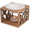 Ceramic Essential Oil Holder Diffuser, Hollowing Floral Tea Light Holder Oil Warmer