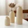 3pcs Ceramic Vase Set Modern Decorative Vases Hydroponic Dried Flower Utensils Bohemian  Vase for Living Room Bookshelf Dining Table Decoration