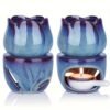 A Set of Ceramic Oil Diffusers Shaped Like Tulips, Suitable for Candles And Tealights