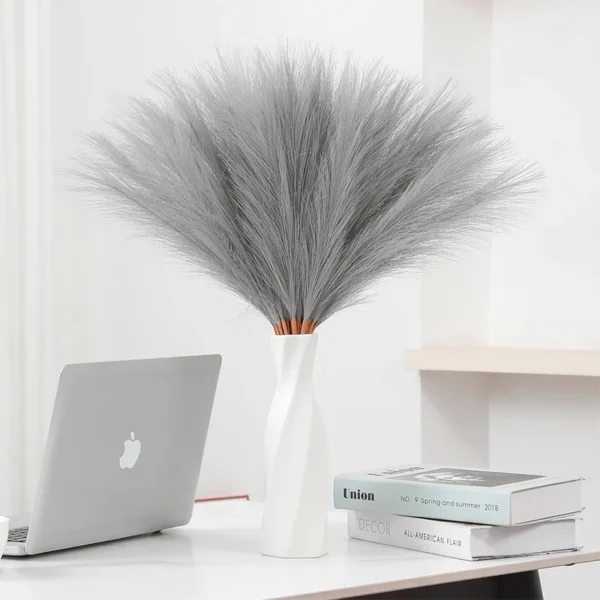 12pcs Artificial Pampas 56cm Home Decor Display Indoor Fake Reed Wedding Decoration Table Flower Leaves