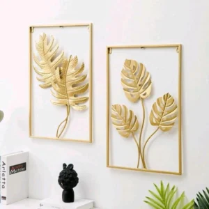 sg-11134201-7rbk5-lq6d53tit1c7a8.webp 40x60cm Frame Gold Blue Rustic, Frame Hiasan Dinding, Hanging Modern Frame Color Creative Leaf Decoration