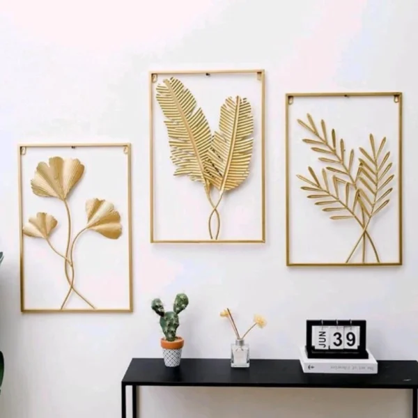 sg-11134201-7rbkk-lq6d578ft5t67c.webp 40x60cm Frame Gold Blue Rustic, Frame Hiasan Dinding, Hanging Modern Frame Color Creative Leaf Decoration