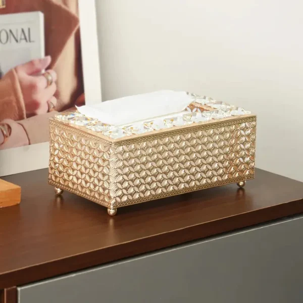 sg-11134201-7rfg3-m3ag8rk6nic638.webp Elegant Diamond Tissue Box Holder Kotak Emas Tisu Emas Kotak Tisu Kristal Barang Hiasan Metal Iron Napkin Dispenser