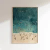 Summer Tiny People Swimming in Ocean Posters Print Canvas Painting Modern Minimalist Wall Art Bedroom Home Décor