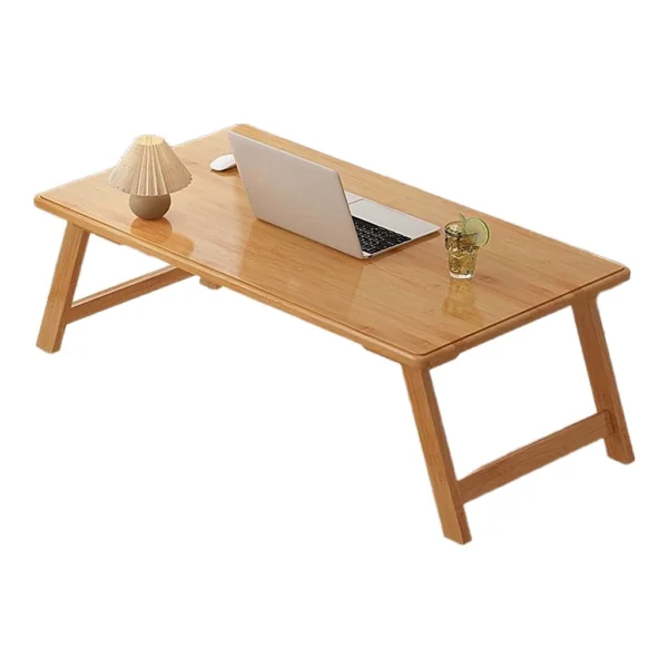Bamboo Coffee Table Study Table 60/80CM Foldable Table Laptop Table Side Table